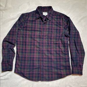 American Eagle plaid corduroy button up shirt